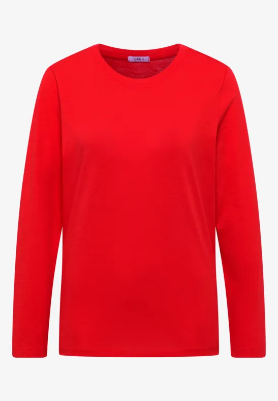 Basic Rundhalsshirt pumkin orange