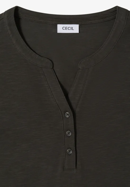 T-shirt à manches longues Split Neck null