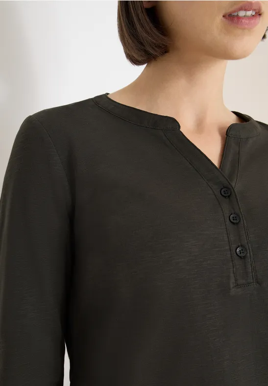 T-shirt à manches longues Split Neck null