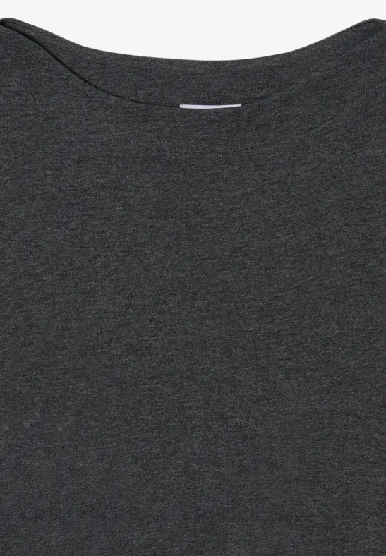 Shirt met lange mouwen black melange