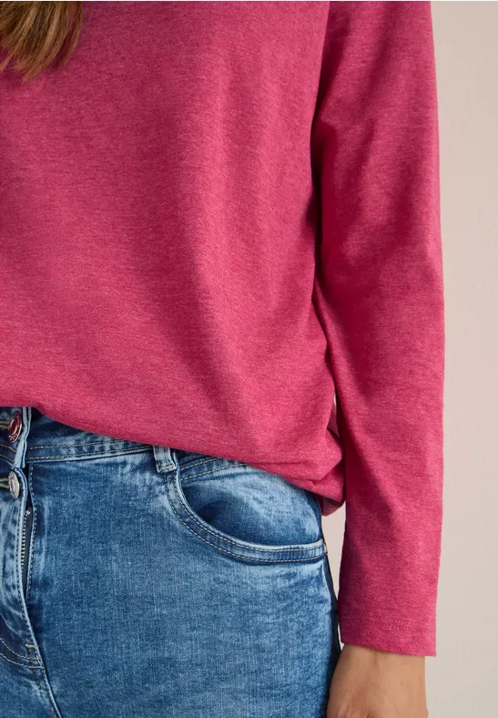 Shirt met lange mouwen beaujolais red melange