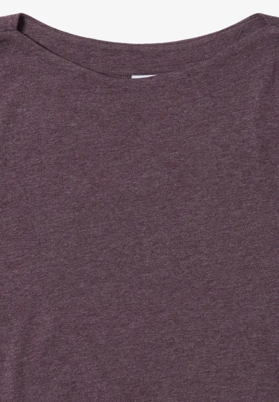 Shirt met lange mouwen eggplant red melange