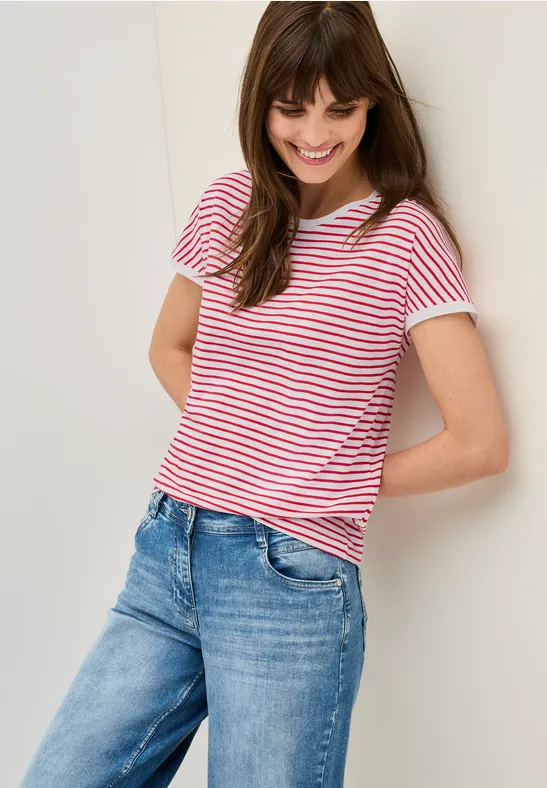Gestreiftes Shirt glazed apple red