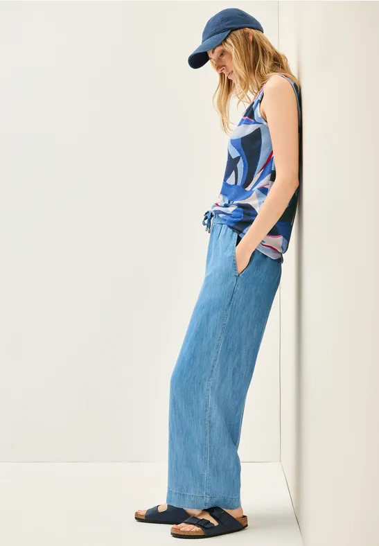 Top in Strick-Optik urban navy blue