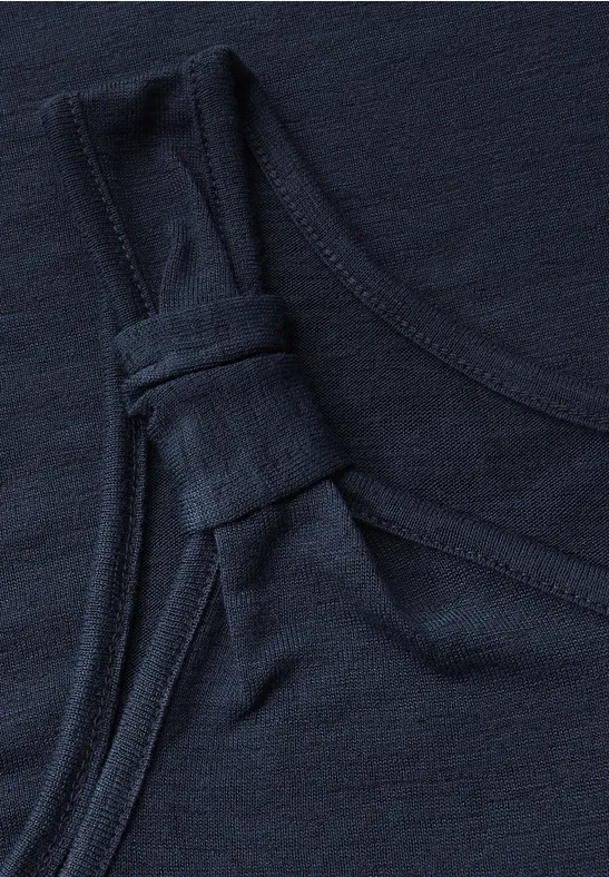 Top à l'aspect tricoté urban navy blue
