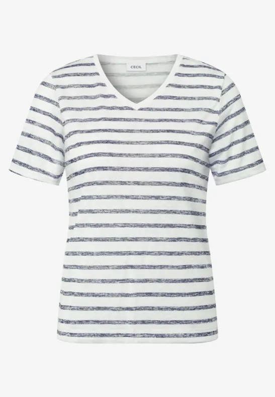 Strick-Look Streifen-Shirt urban navy blue