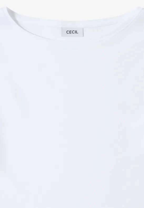 Shirt mit U-Boot-Ausschnitt White