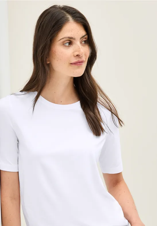 T-shirt basique à col rond White