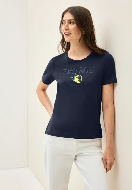 Shirt met print urban navy blue