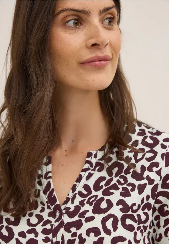 Shirt im Tunika-Look mulberry red