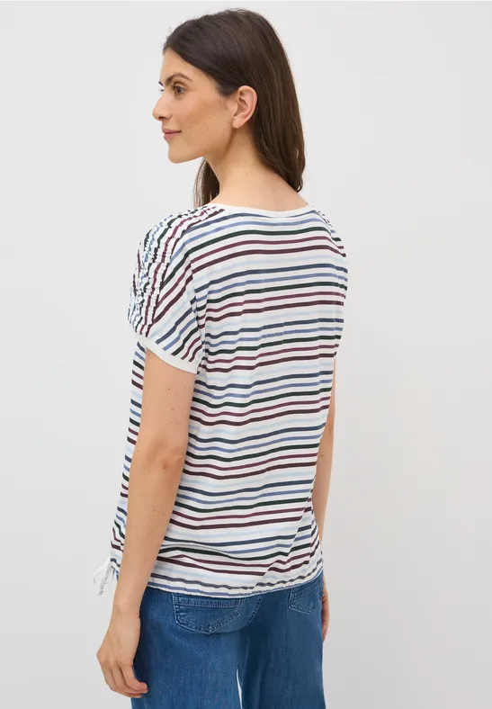 Shirt met koord en strepen urban dark blue