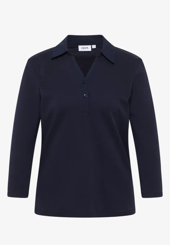 Poloshirt mit 3/4-Arm urban dark blue
