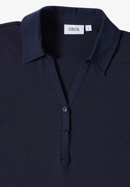 Poloshirt mit 3/4-Arm urban dark blue