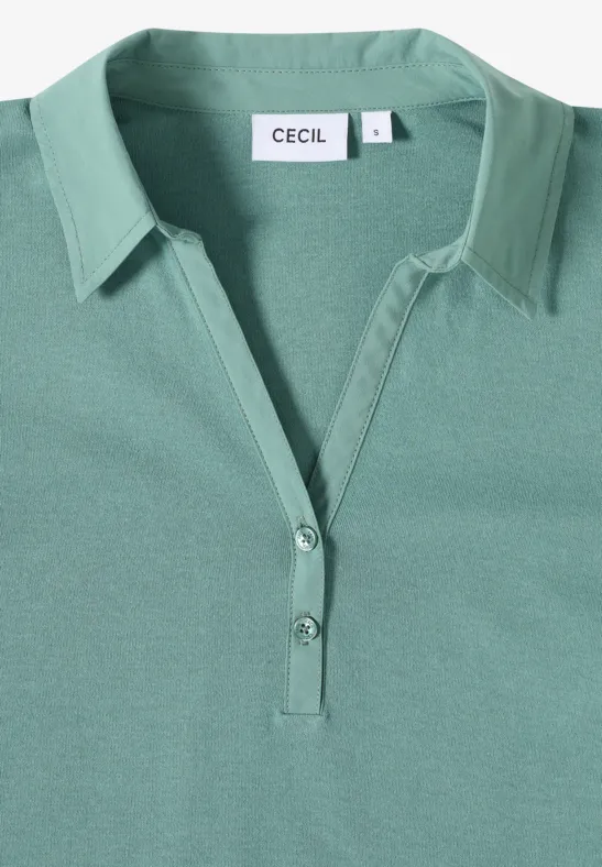 Poloshirt mit 3/4-Arm jewel green