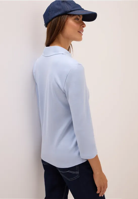 Poloshirt mit 3/4-Arm mountain blue