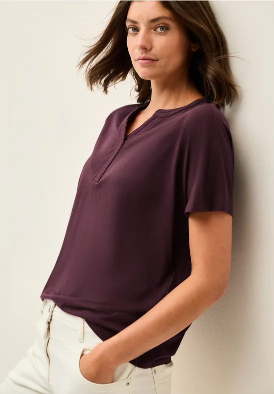 T-shirt décontracté au look tunique mulberry red