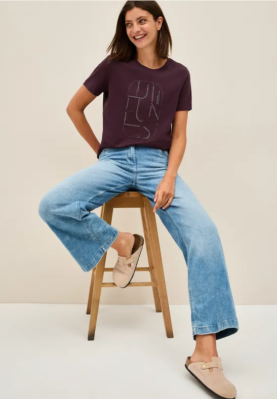 T-shirt avec artwork mulberry red