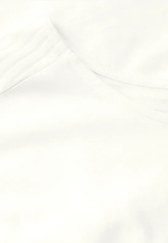 Shirt mit Burn-Out-Details vanilla white