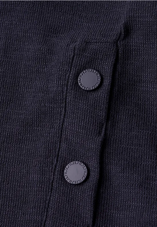 Bouclé Slub Shirt urban dark blue