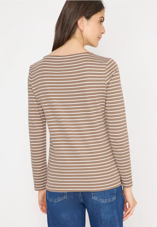 Gestreiftes Shirt natural taupe