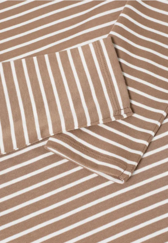 Gestreiftes Shirt natural taupe