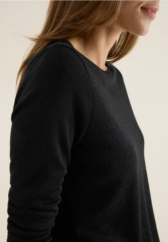 Glitzerndes Jersey Shirt Black