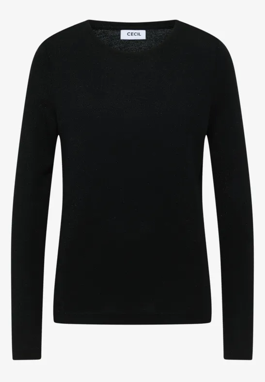 Glitzerndes Jersey Shirt Black