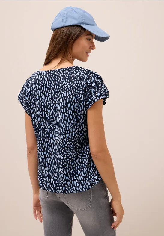 Shirt mit Raffung urban dark blue