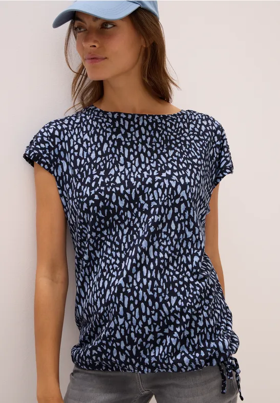 Shirt mit Raffung urban dark blue