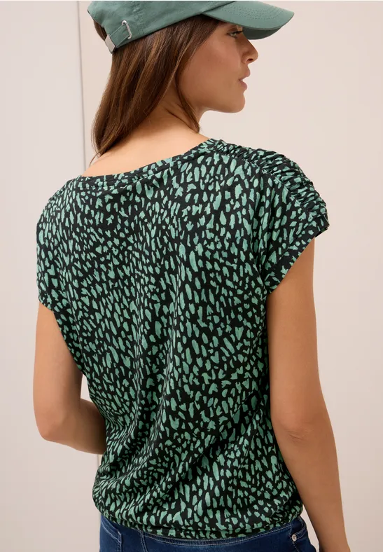 Shirt mit Raffung ink green