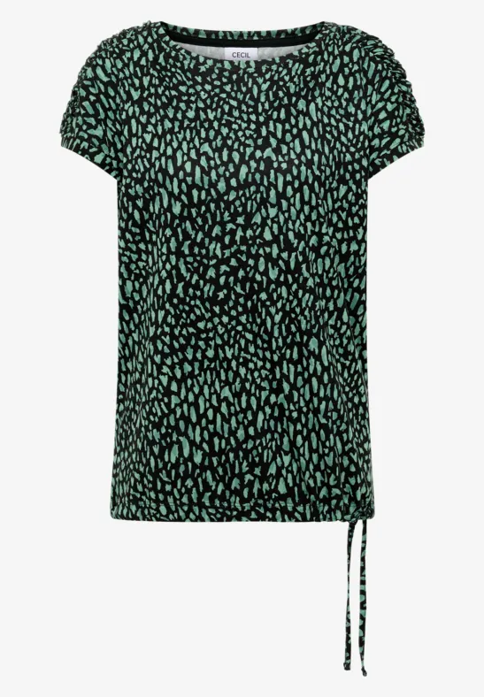 Shirt mit Raffung ink green