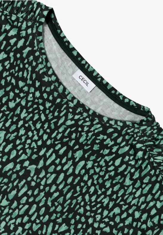 Shirt mit Raffung ink green