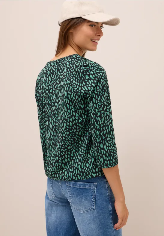 Shirt im Tunika-Look ink green
