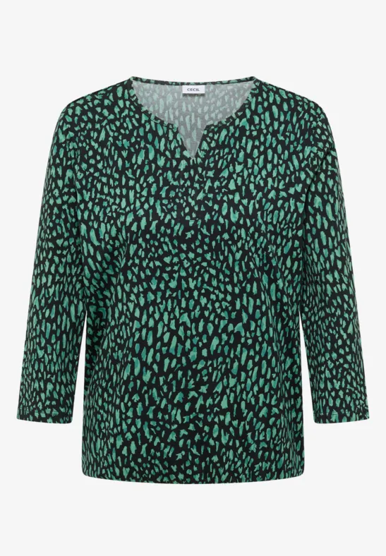 Shirt im Tunika-Look ink green