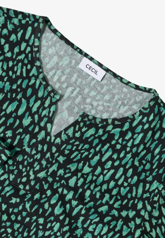 Shirt im Tunika-Look ink green