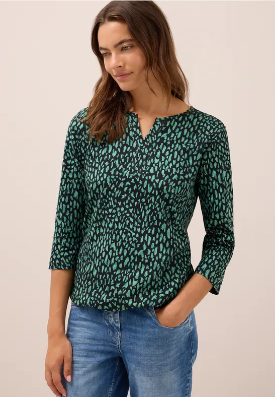 Shirt im Tunika-Look ink green
