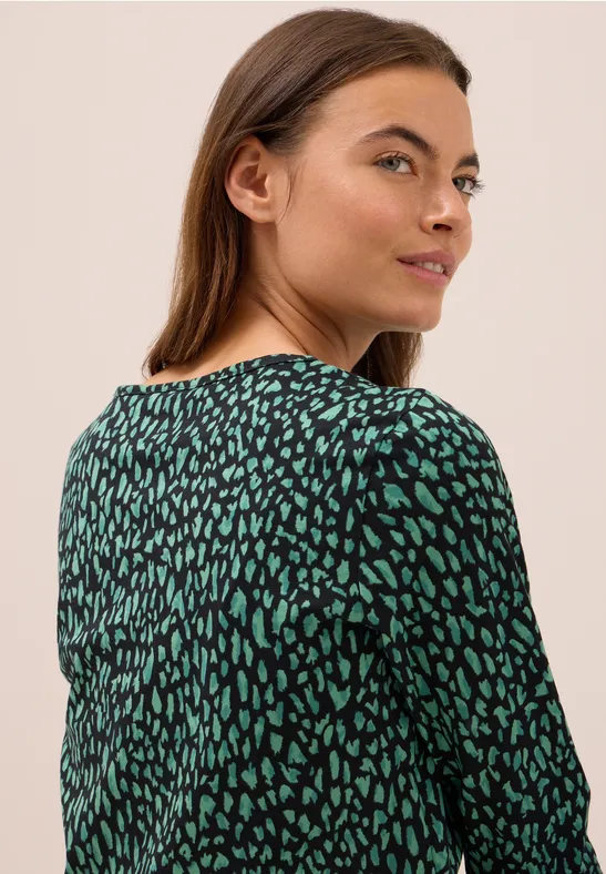 Shirt im Tunika-Look ink green