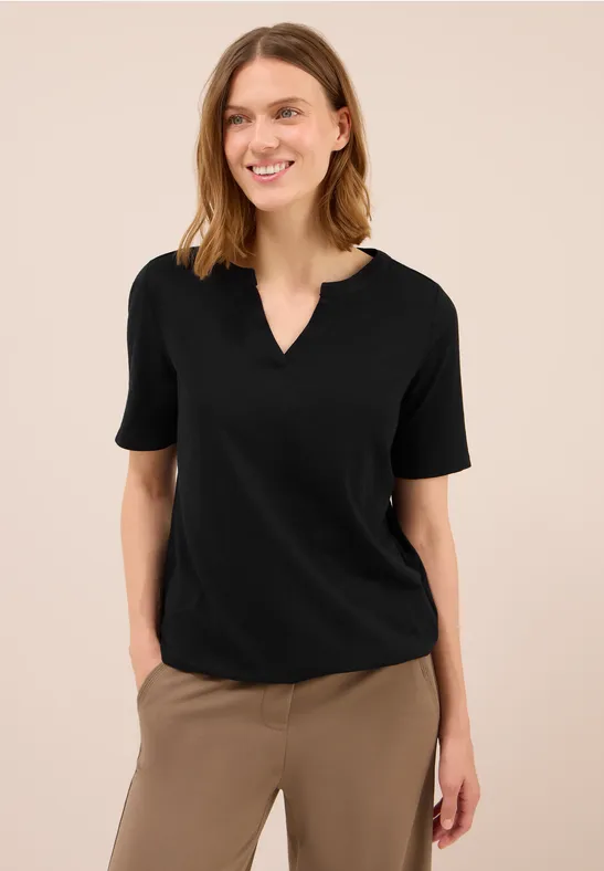 Shirt im Tunika-Look Black
