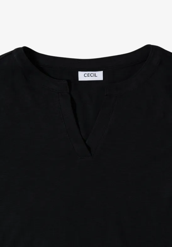Shirt im Tunika-Look Black