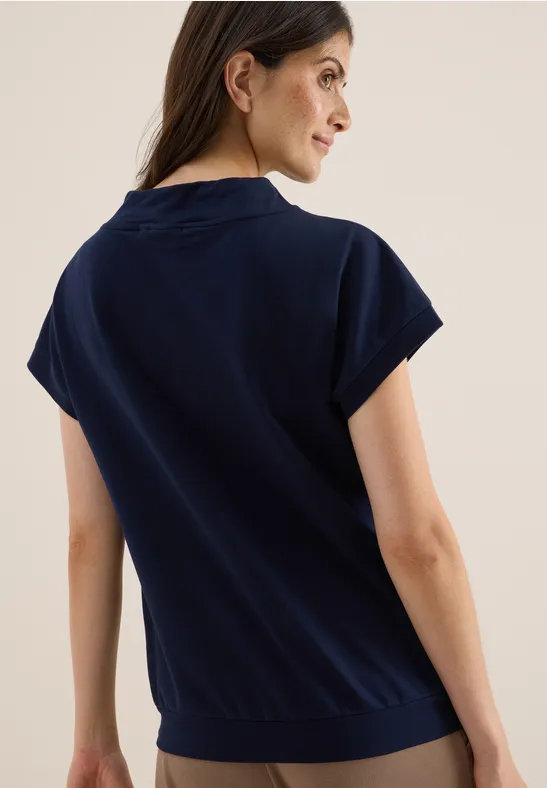 T-shirt Funnel Neck urban dark blue