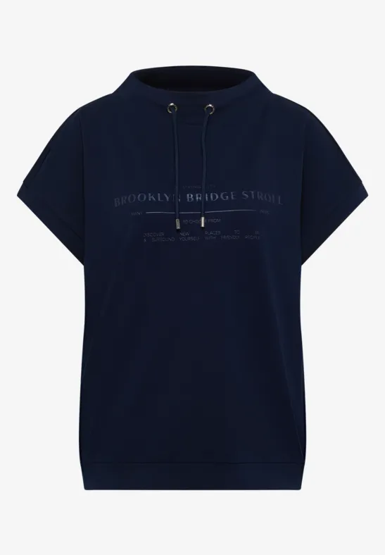 T-shirt Funnel Neck urban dark blue
