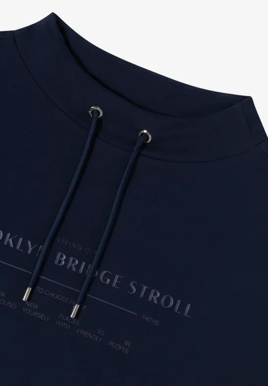 T-shirt Funnel Neck urban dark blue