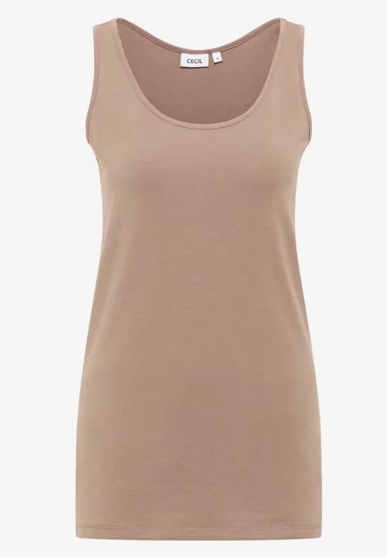 Lange basic top natural taupe
