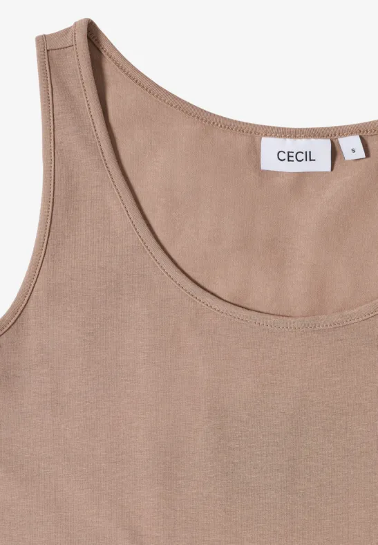 Lange basic top natural taupe