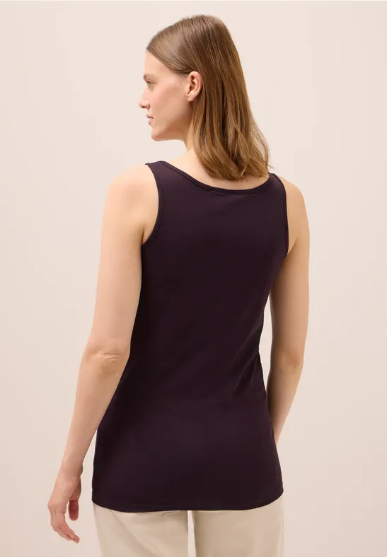 Langes Basic Top eggplant red