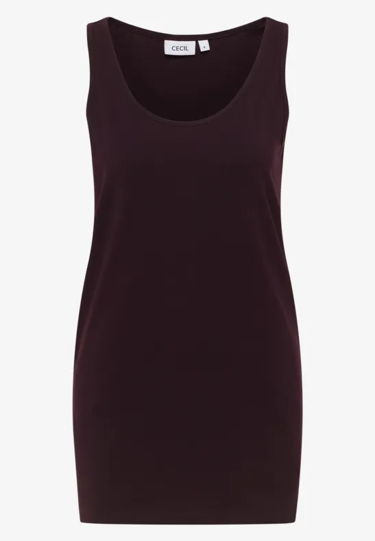 Langes Basic Top eggplant red