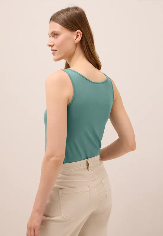 Lange basic top jewel green