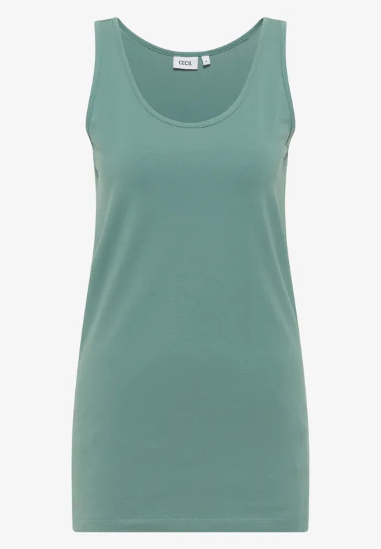 Lange basic top jewel green
