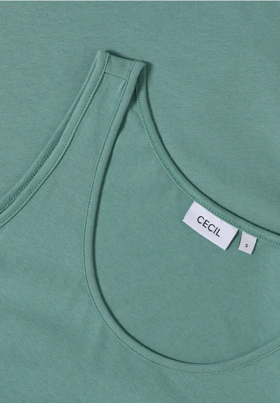 Lange basic top jewel green