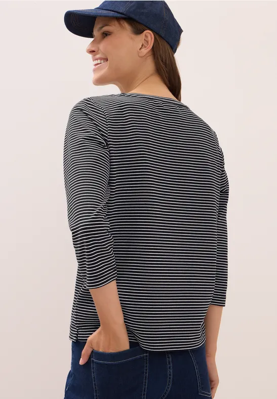 T-shirt à rayures Black